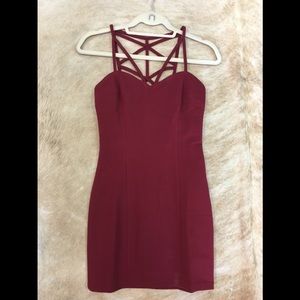 Brand new Maroon Cross Cross Dress Size Small